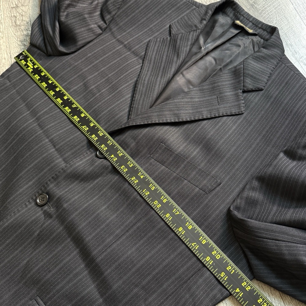 Ermenegildo Zegna Traveler Blazer Men 42R 100% Wool Striped Jacket Made In Italy - Picture 14 of 14